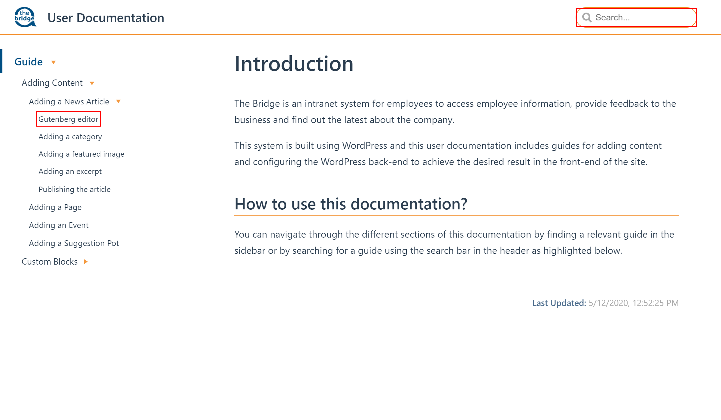 Documentation UI